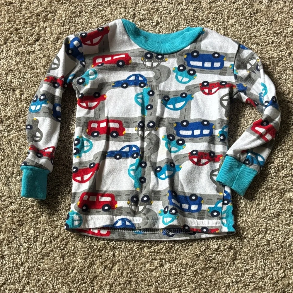 Colorful Car Print Kids Pajama Set